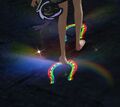 Rainbow horseshoes footfalls.