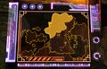 The projected map with shaders set to low.