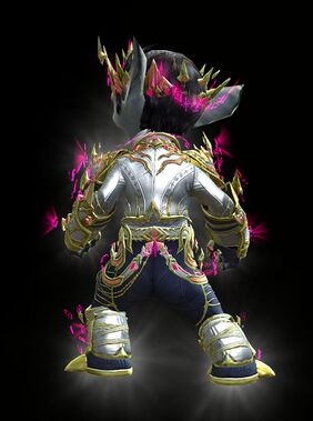 Back view in combat stance