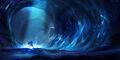 Concept art of Drakkar's shadow in the ice.