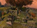 Location of the tombs, marked with the matching weapon.